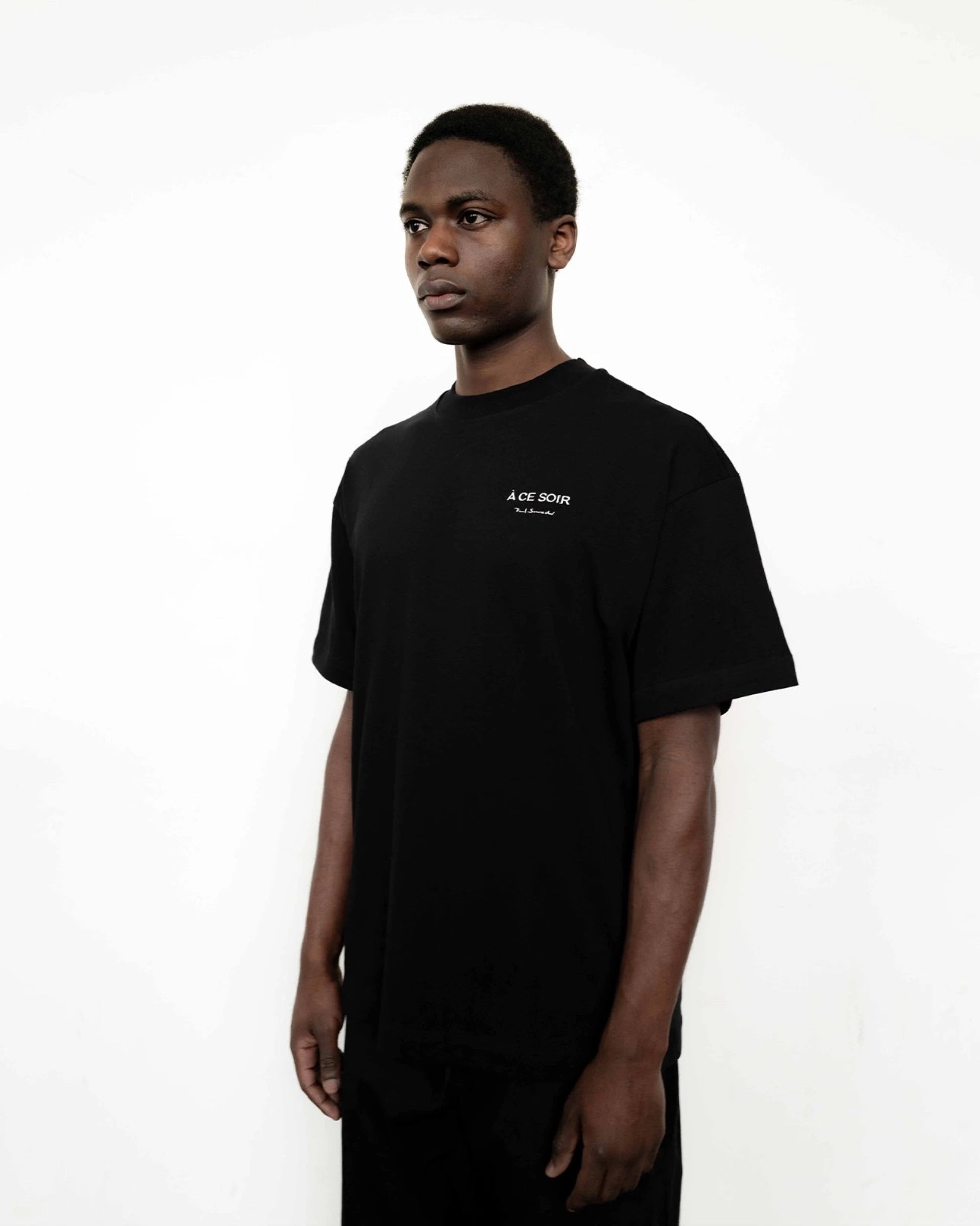À CE SOIR Black Tee – “Côte d’Azur” Artwork