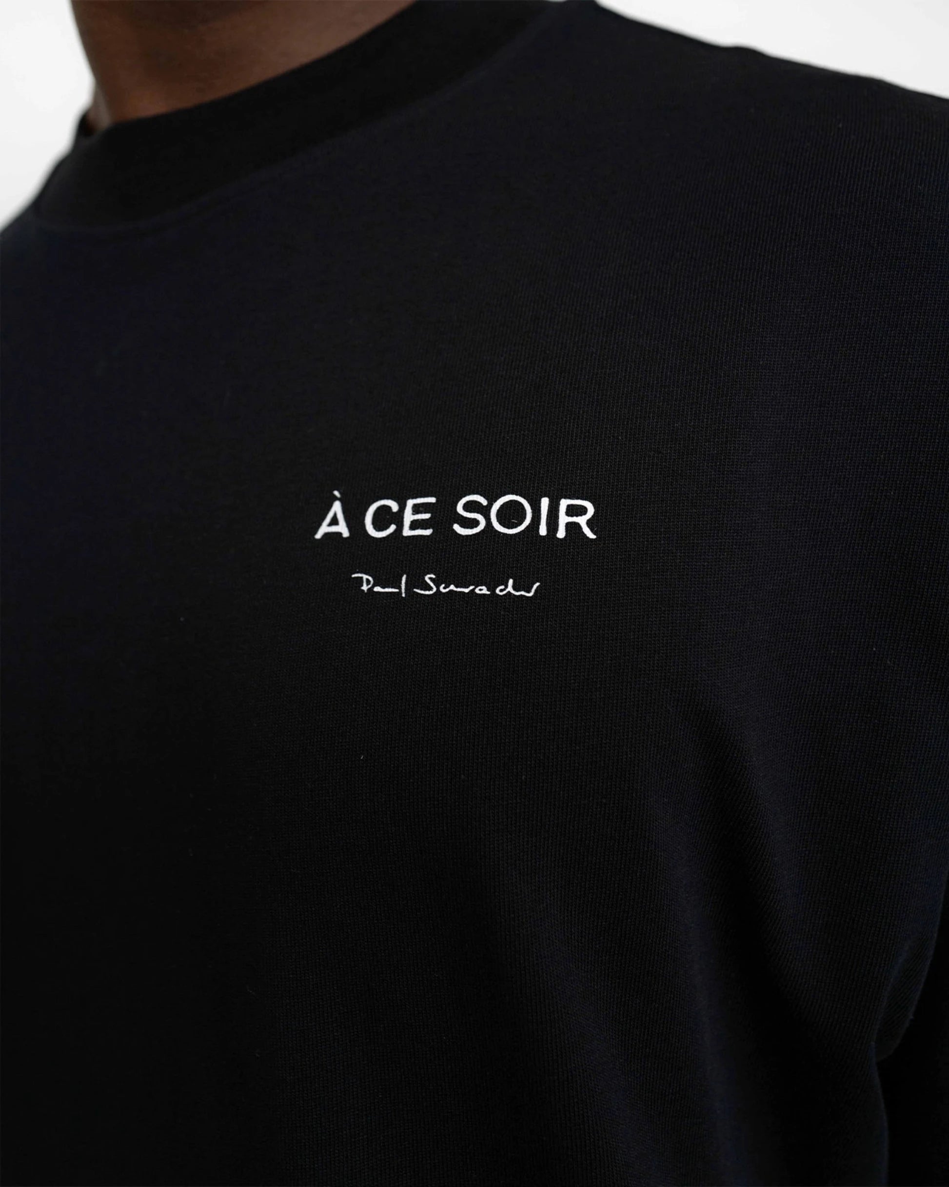 À CE SOIR Black Tee – “Côte d’Azur” Artwork