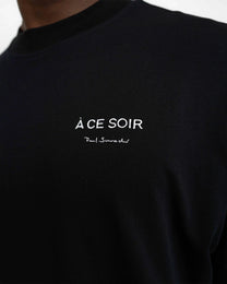 À CE SOIR Black Tee – “Côte d’Azur” Artwork