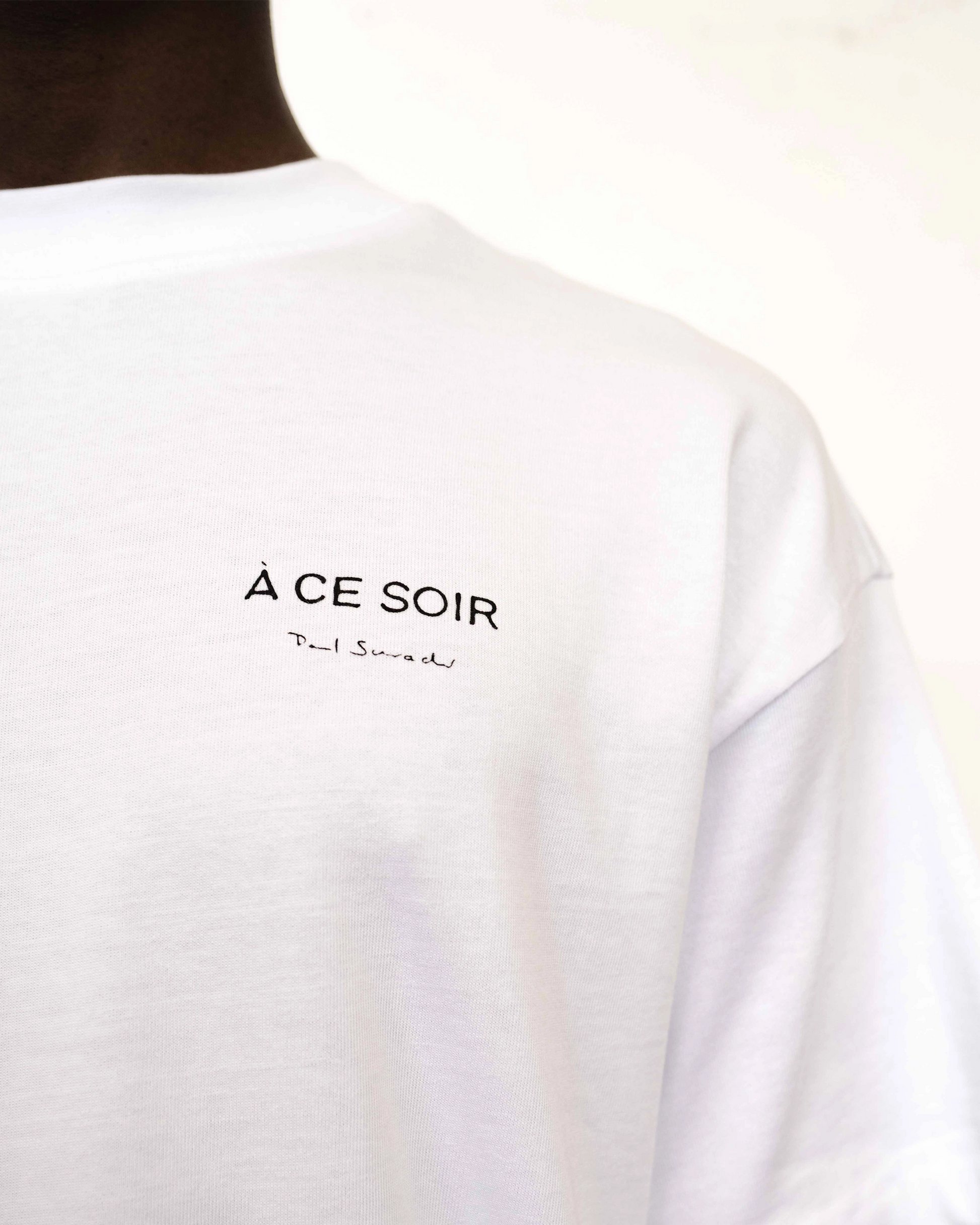 À CE SOIR White Tee – "Orange" Artwork