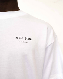 À CE SOIR White Tee – "Orange" Artwork